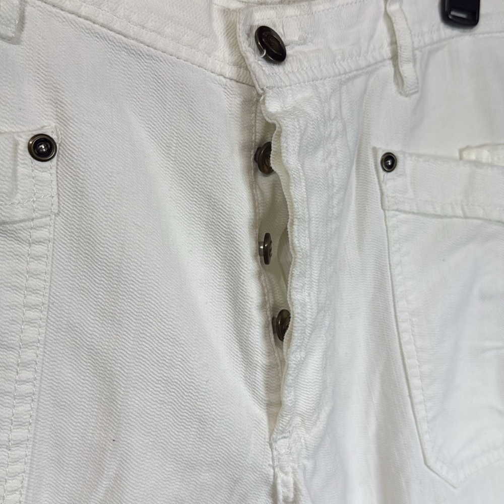 (R4) JUST CAVALLI Jeans white Low rise Flared leg men's size 56/30US - Picture 4 of 15